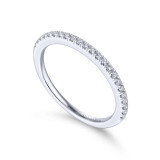 Gabriel & Co. 14k White Gold Contemporary Anniversary Wedding Band - WB12774O4W44JJ photo 3