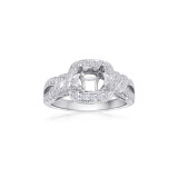 Roman & Jules 14k White Gold Split Shank Engagement Ring - 1109-1 photo