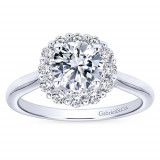 Gabriel & Co. 14k White Gold Contemporary Halo Engagement Ring - ER7498W44JJ photo