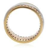 Roman & Jules Two Tone 18k Gold Eternity Wedding Band - GR2639-1 photo 3