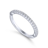 Gabriel & Co. 14k White Gold Contemporary Anniversary Wedding Band - WB13900C4W44JJ photo 3