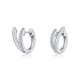 Lafonn Platinum V-Shaped Hugge Earrings - E0526CLP00 photo