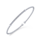 Gabriel & Co. 14k White Gold Bujukan Diamond Bangle Bracelet - BG4262-65W45JJ photo 2