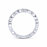 Gabriel & Co. 14k White Gold Diamond Stackable Ladies' Ring photo 2