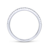 Gabriel & Co. 14k White Gold Contemporary Curved Wedding Band - WB12600S3W44JJ photo 2