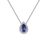 Lafonn Pear-Shaped Halo Necklace - N0102CTP18 photo