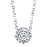 Shy Creation 14k White Gold Diamond Necklace - SC55002695 photo