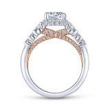 Gabriel & Co. 14k Two Tone Gold Crown Straight Engagement Ring - ER13828R4T44JJ photo 2