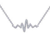 Lafonn 0.39 CTW Heartbeat Necklace - N0060CLP18 photo