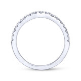 Gabriel & Co. 14k White Gold Contemporary Curved Wedding Band - WB12764O4W44JJ photo 2