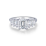 Lafonn Platinum Graduated 7-Stone Engagement Ring - R0469CLP08 photo