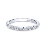 Gabriel & Co. 14k White Gold Contemporary Anniversary Wedding Band - WB12657R4W44JJ photo