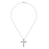 Gabriel & Co. 14k White Gold Faith Diamond Religious Cross Necklace - NK2210W45JJ photo 2