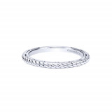 Gabriel & Co. 14k White Gold Twisted Rope Stackable Ring photo