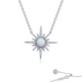 Lafonn Platinum Sunburst Necklace - N0248OPP20 photo