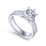 Gabriel & Co. 14k White Gold Contemporary Straight Engagement Ring - ER4185W44JJ photo 3