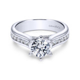 Gabriel & Co. 14k White Gold Contemporary Straight Engagement Ring - ER4185W44JJ photo