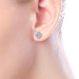 Gabriel & Co. 14k White Gold Lusso Diamond Stud Earrings - EG12221W45JJ photo 2