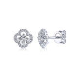 Gabriel & Co. 14k White Gold Lusso Diamond Stud Earrings - EG12221W45JJ photo