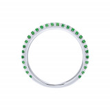 Gabriel & Co. 14k White Gold Emerald Stackable Diamond Ring photo 2