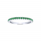 Gabriel & Co. 14k White Gold Emerald Stackable Diamond Ring photo 4