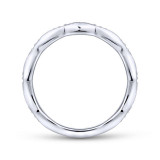 Gabriel & Co. 14k White Gold Victorian Diamond Wedding Band - WB14427R4W44JJ photo 2