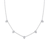 Shy Creation 14k White Gold Diamond Necklace - SC55019899 photo