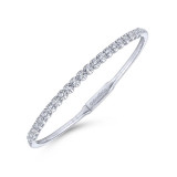 Gabriel & Co. 14k White Gold Demure Diamond Bangle Bracelet - BG3975-65W45JJ photo 2