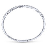 Gabriel & Co. 14k White Gold Demure Diamond Bangle Bracelet - BG3975-65W45JJ photo 3