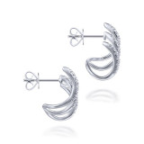 Gabriel & Co. 14k White Gold Kaslique Diamond Stud Earrings - EG13652W45JJ photo 3