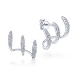 Gabriel & Co. 14k White Gold Kaslique Diamond Stud Earrings - EG13652W45JJ photo