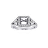 Roman & Jules 14k White Gold Split Shank Engagement Ring - KR1691W photo