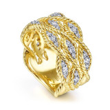 Gabriel & Co. 14k Yellow Gold Hampton Diamond Ring - LR51558Y45JJ photo 3