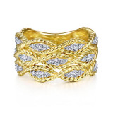 Gabriel & Co. 14k Yellow Gold Hampton Diamond Ring - LR51558Y45JJ photo