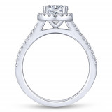 Gabriel & Co. 14k White Gold Contemporary Halo Engagement Ring - ER6419W44JJ photo 2