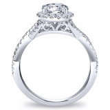 Gabriel & Co. 14k White Gold Contemporary Criss Cross Engagement Ring - ER7543W44JJ photo 2