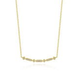 Gabriel & Co. 14k Yellow Gold Art Moderne Diamond Bar Necklace - NK5732Y45JJ photo