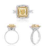 Roman & Jules Two Tone 18k Gold Diamond Ring - GR2379WY-18K photo 4