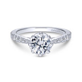 Gabriel & Co. 14k White Gold Contemporary Straight Engagement Ring - ER14403R4W44JJ photo