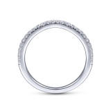 Gabriel & Co. 14k White Gold Contemporary Curved Wedding Band - WB14962C6W44JJ photo 2