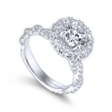 Gabriel & Co. 14k White Gold Embrace Double Halo Engagement Ring - ER13893R3W44JJ photo 3