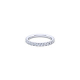 Gabriel & Co. 14k White Gold Contemporary Diamond Wedding Band - WB13853C4W44JJ photo