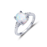 Lafonn Platinum Three-Stone Engagement Ring - R0476OPP06 photo