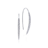 Gabriel & Co. 14k White Gold Kaslique Diamond Drop Earrings - EG12629W45JJ photo