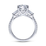 Gabriel & Co. 14k White Gold Contemporary 3 Stone Engagement Ring - ER14796R8W44JJ photo 2