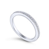 Gabriel & Co. 14k White Gold Contemporary Eternity Wedding Band - WB13857R4W44JJ photo 3