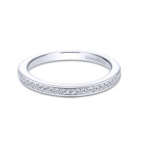 Gabriel & Co. 14k White Gold Contemporary Eternity Wedding Band - WB13857R4W44JJ photo