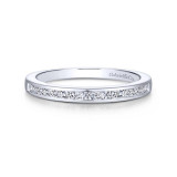 Gabriel & Co. 14k White Gold Contemporary Diamond Wedding Band - WB14400R4W44JJ photo