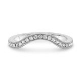 Roman & Jules 14k White Gold Curved Wedding Band - 1093WB-1 photo