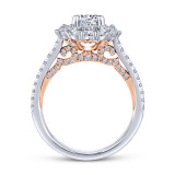 Gabriel & Co. 14k Two Tone Gold Embrace Double Halo Engagement Ring - ER13915R3T44JJ photo 2